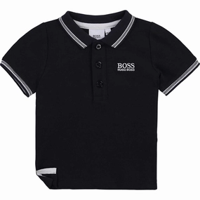 Layering Piece Hugo Boss Boy Short Sleeved Polo Navy