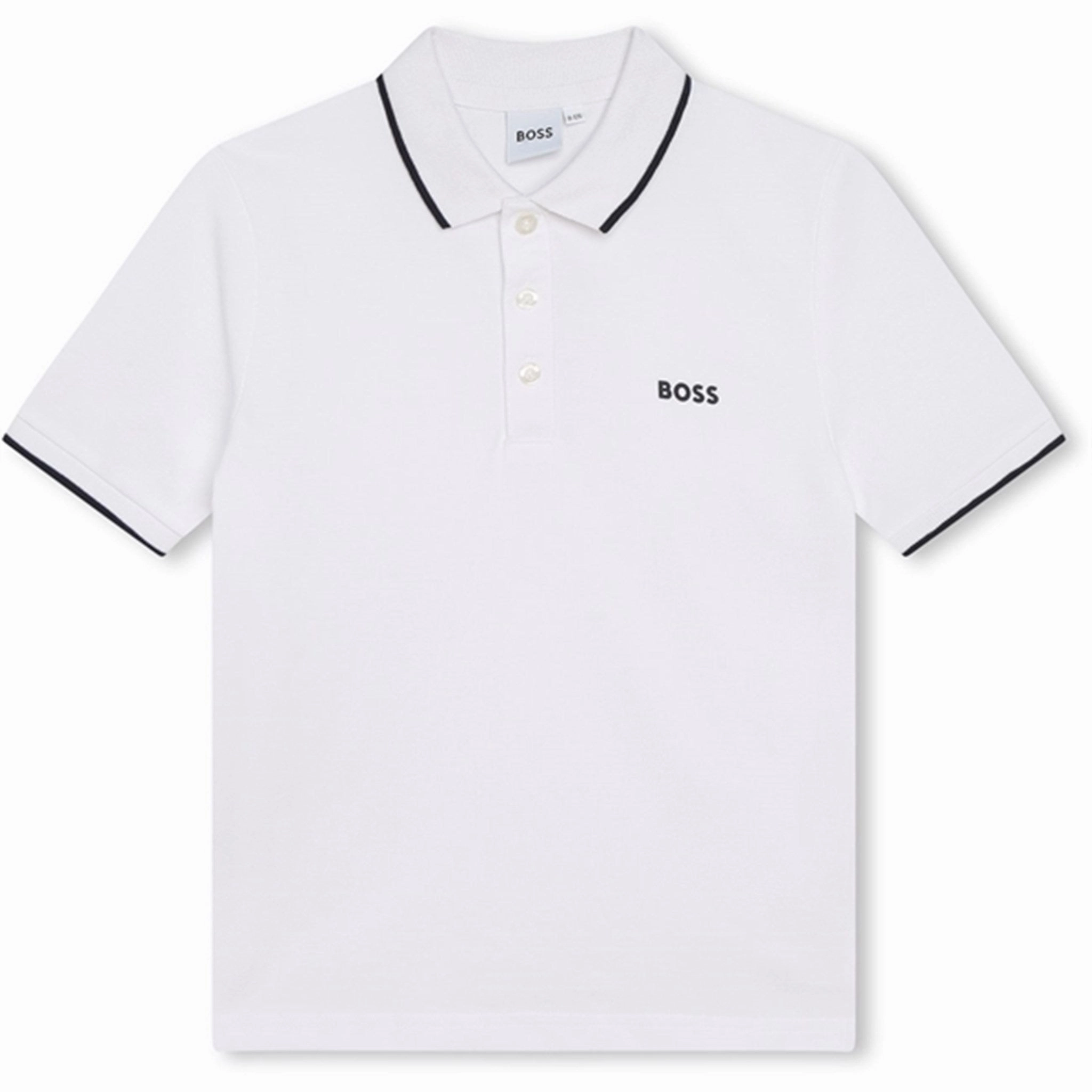 ZeroIrritation Seams Golf Clubhouse Hugo Boss Short Sleeve Polo White