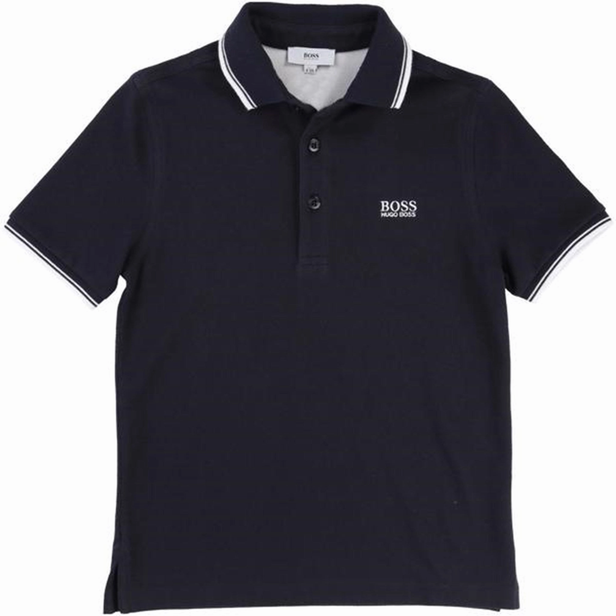 Compact Knit Structure Hugo Boss Short Sleeved Polo (navy)