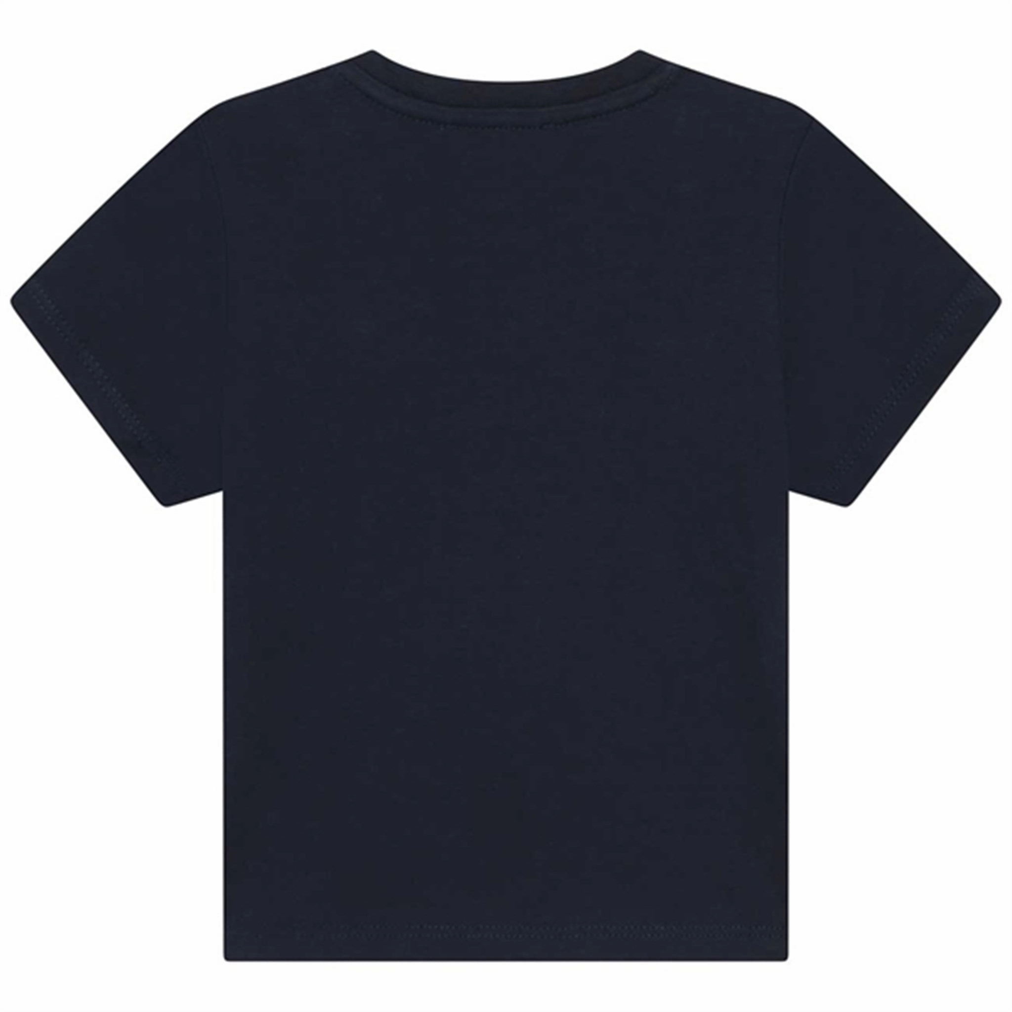 Leather combination Hugo Boss T-shirt Navy