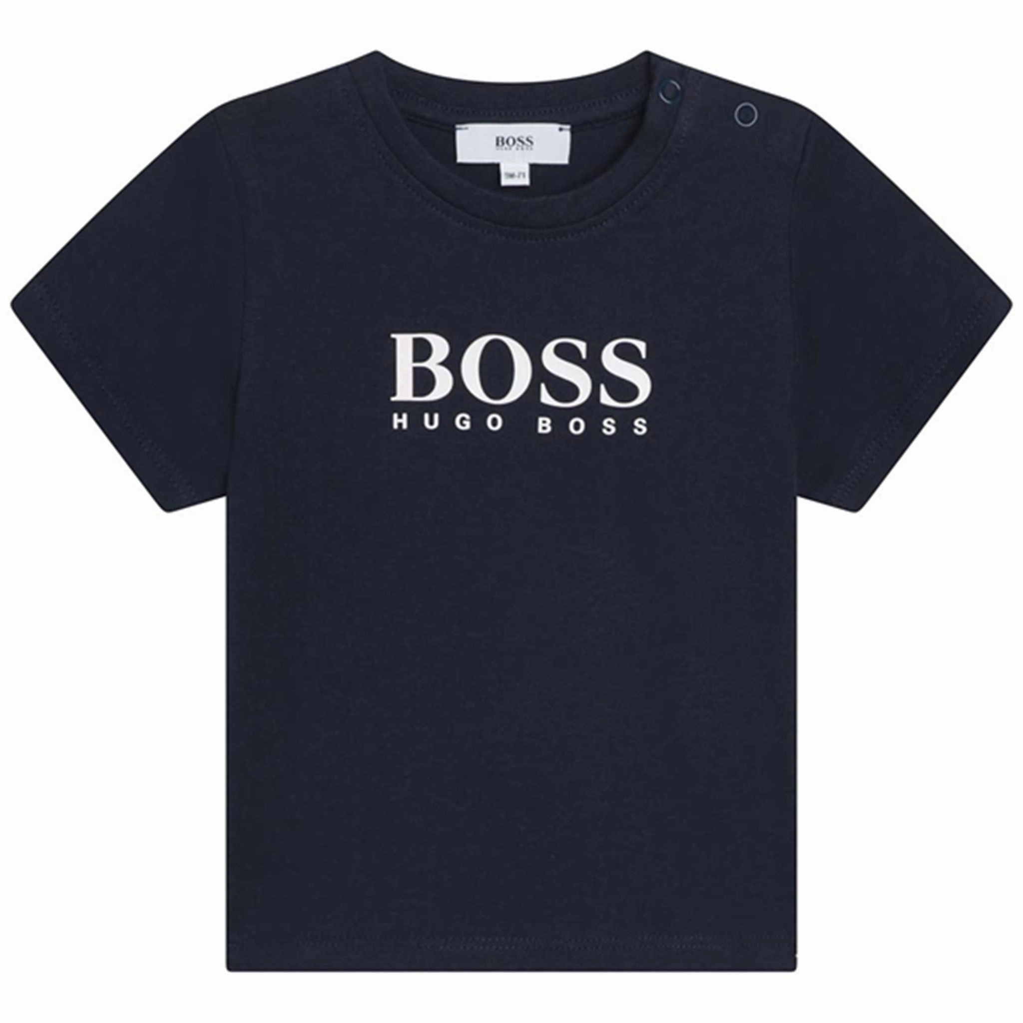 Durable Knit Structure Hugo Boss T-shirt Navy