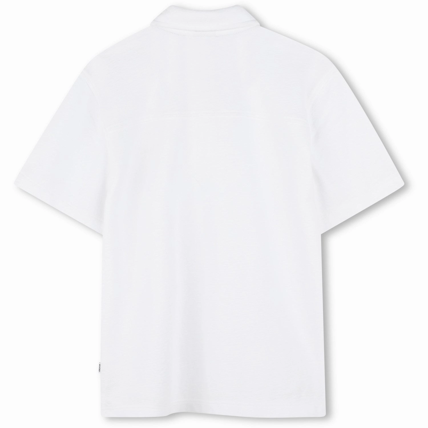 Hugo Boss White Short Sleeved Polo Snap Button Closure