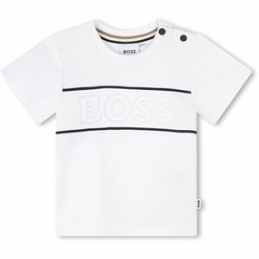 Hugo Boss White T-shirt Cotton Blend TemperatureControl Fabric