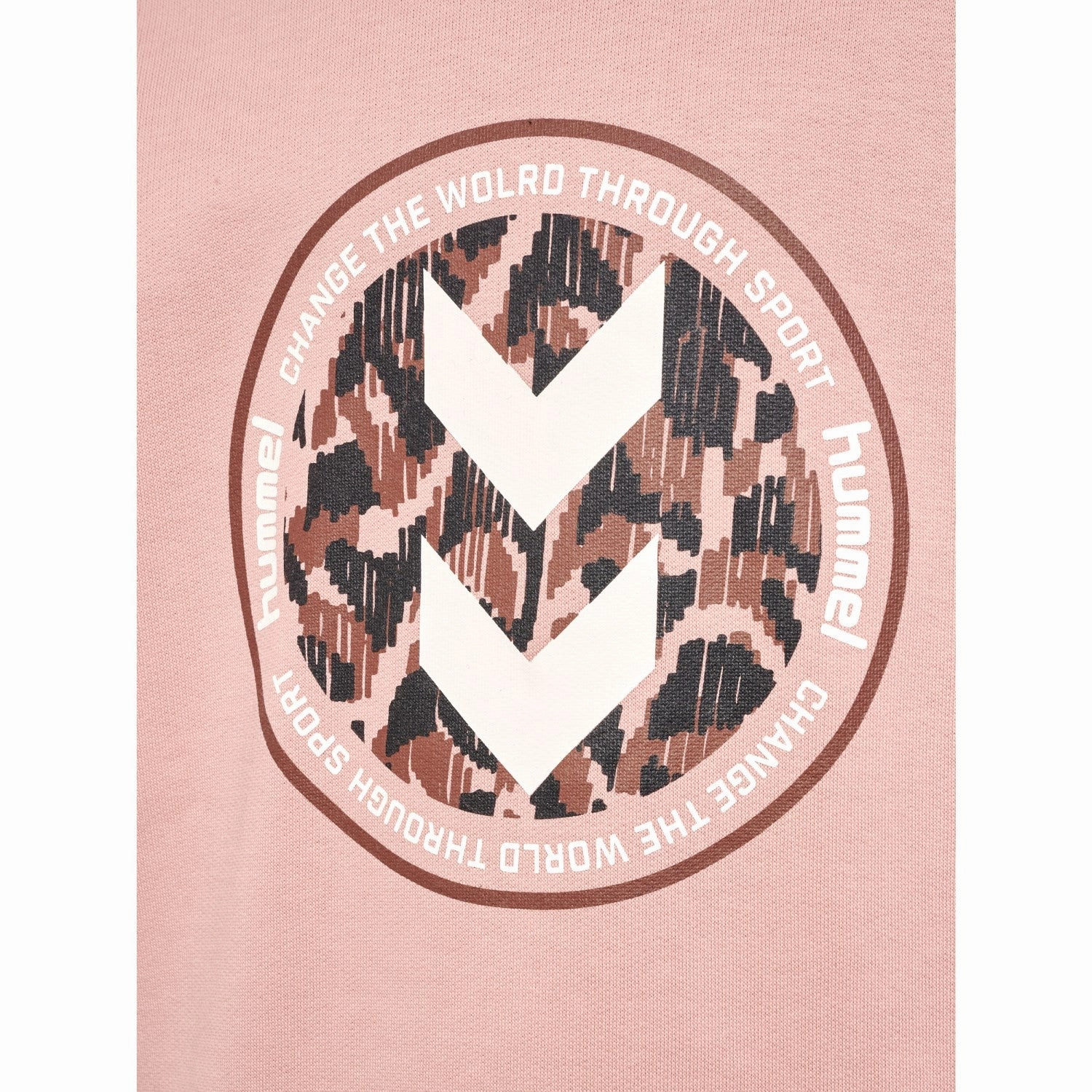 Hummel Adobe Rose Chilli Hoodie Cheetah like Tassel Details
