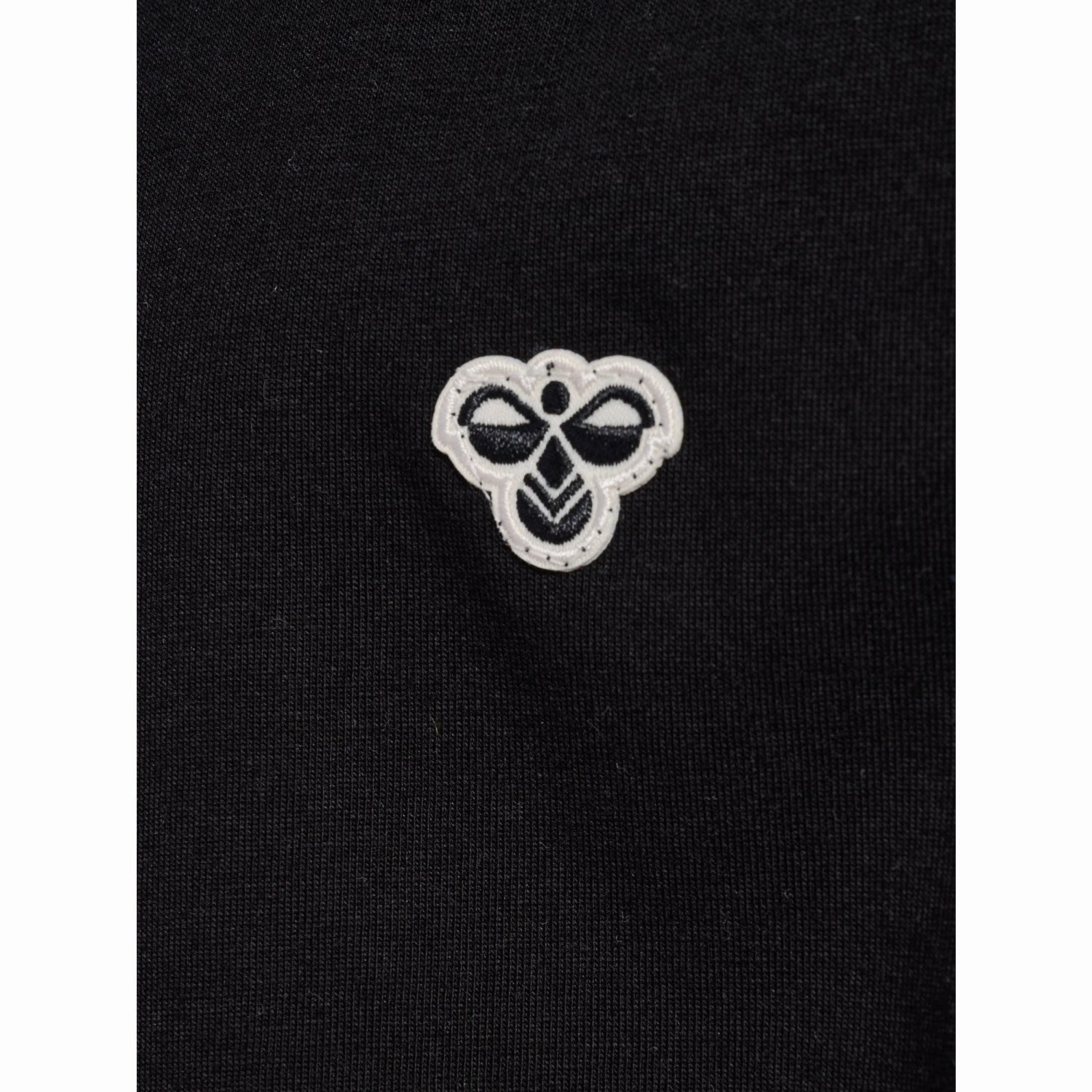 Hummel Black Loose T-Shirt S/S Bee Reinforced Collar Heavyweight Weave