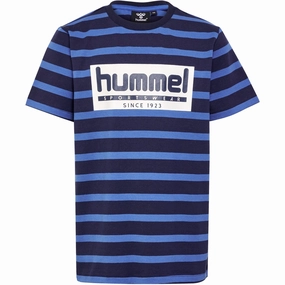 Breathable mesh panel Versatile Fit Hummel Bright Cobalt Osvald T-shirt