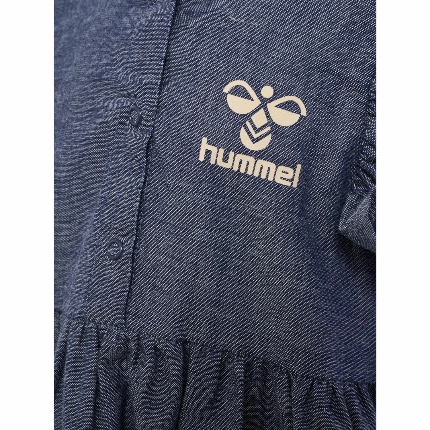 Hummel Denim Blue Corsi Dress Flattering Fit Wear Hidden Zipper