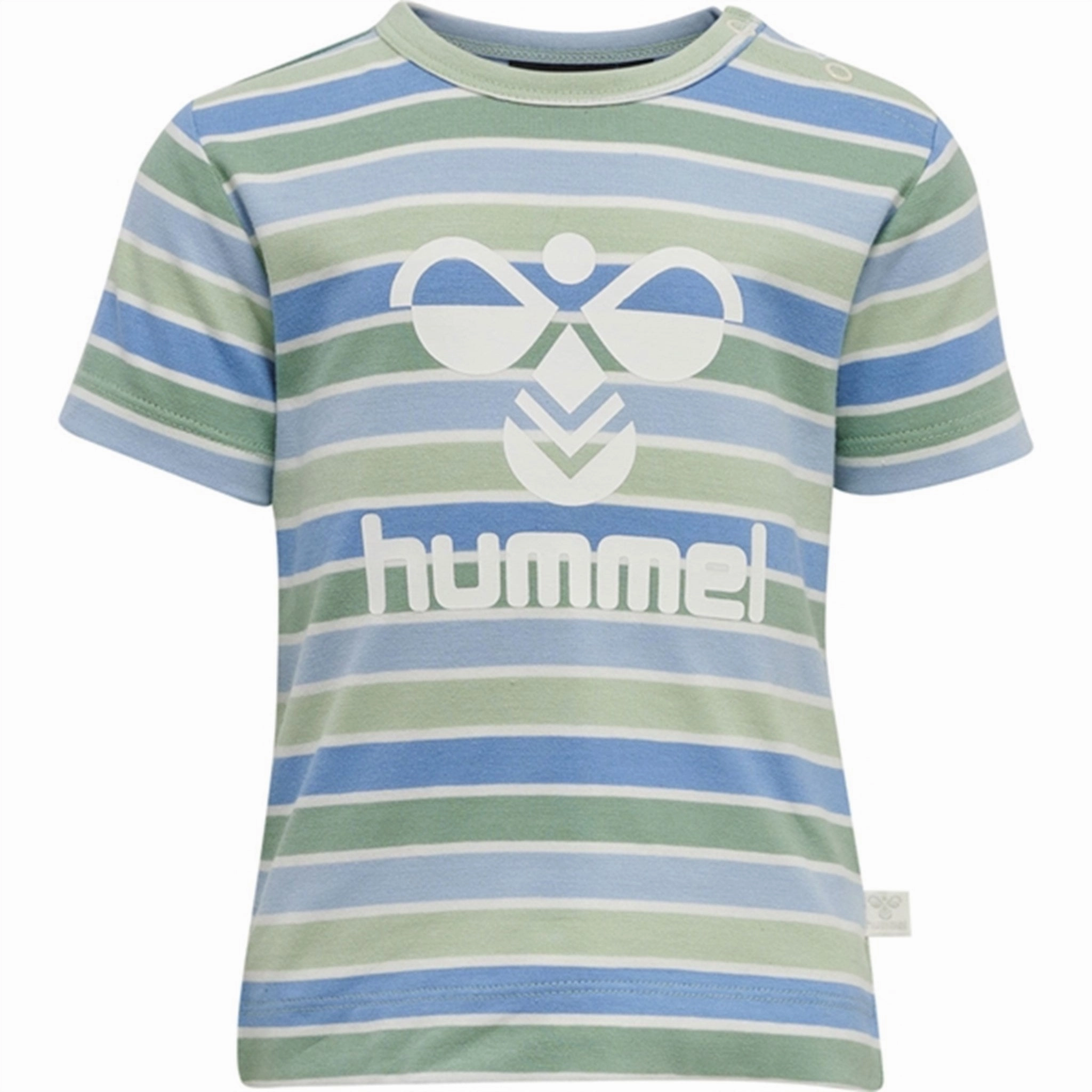 Hummel Grayed Jade Pelle T-shirt Sublimation Printed Collar Workout Gear