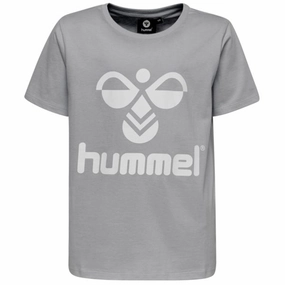 Hummel Grey Melange Tres S/S T-Shirt Effortless Wear Non Toxic Materials