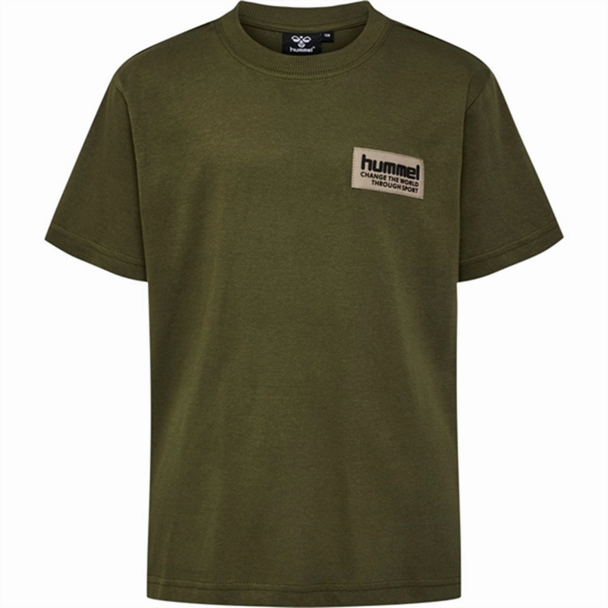 Hummel Olive Night Dare T-Shirt Linen blend Effortless Fashion