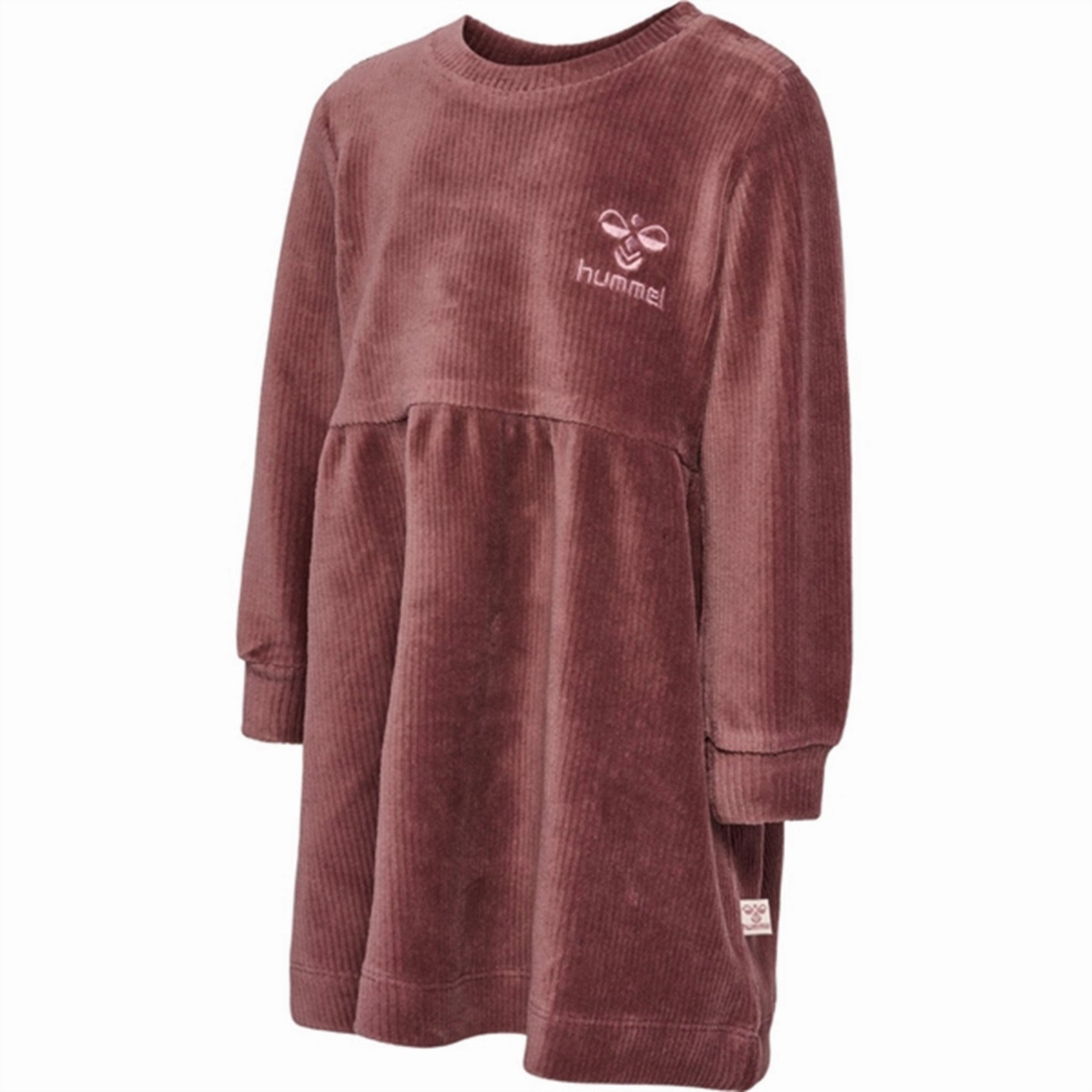 Raglan-Sleeve Comfortable Style Hummel Rose Brown Cordy Dress