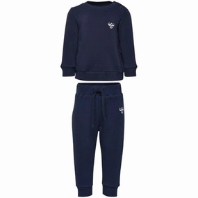 hiking clothes Tear-resistant Hummel Santo Crew Suit Black Iris