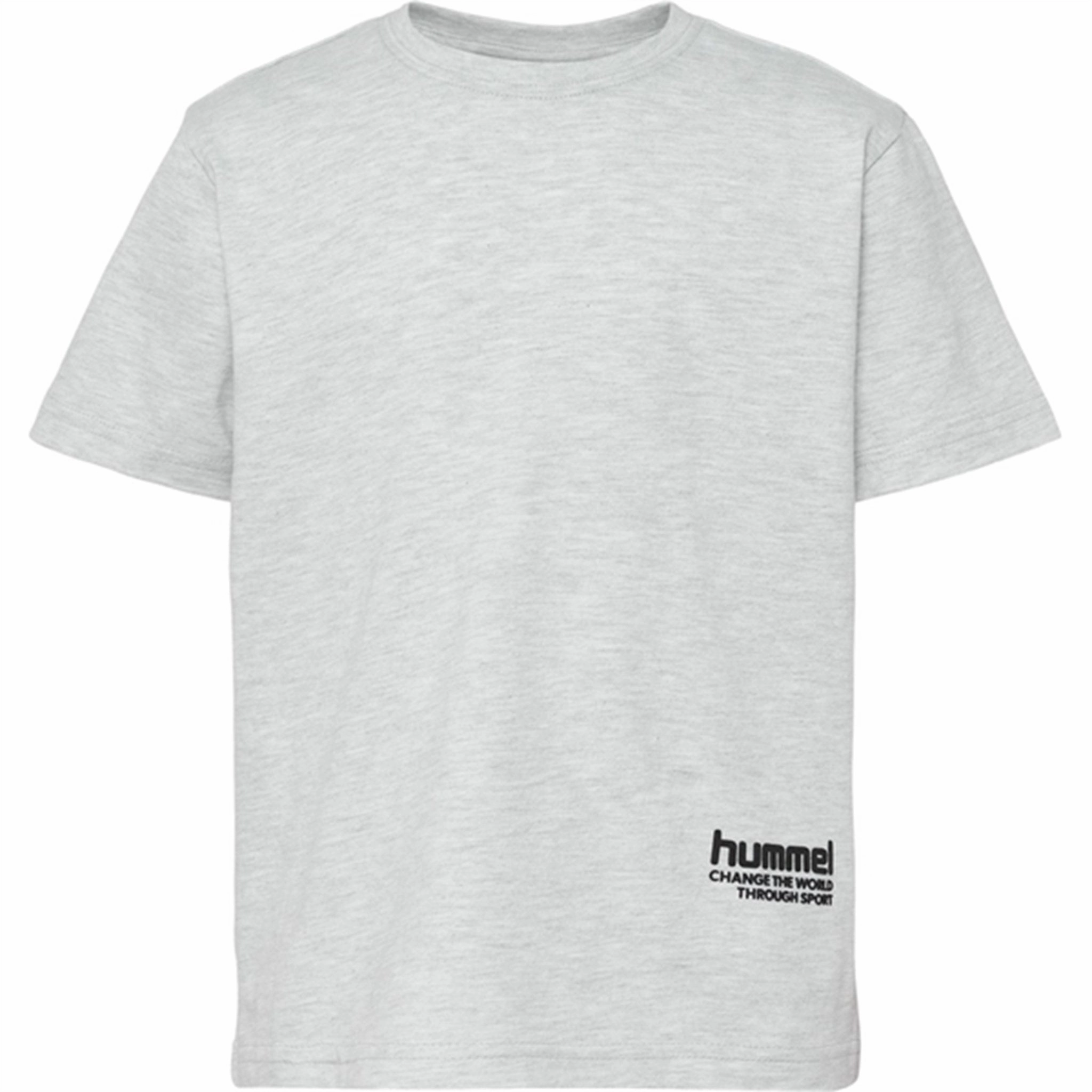 Hummel Ultra Light Grey Melange Pure T-shirt Camping practicality Reinforced Neckline