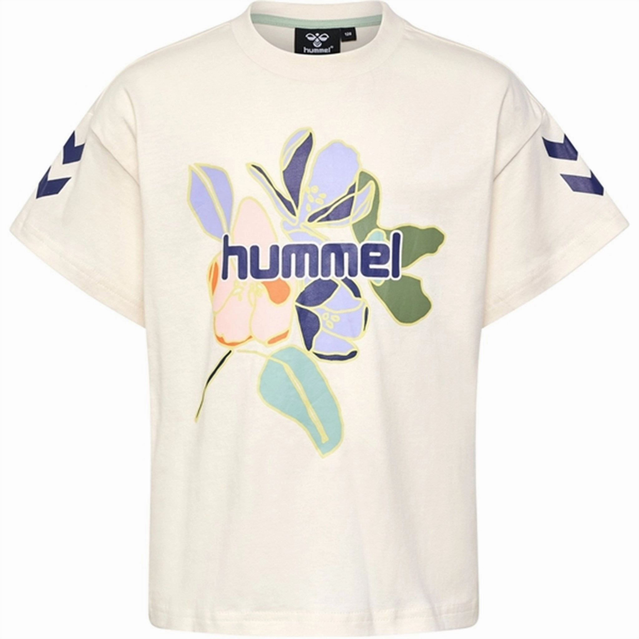 safe for skin Subtle Embroidery Hummel Whitecap Gray Art Boxy T-Shirt