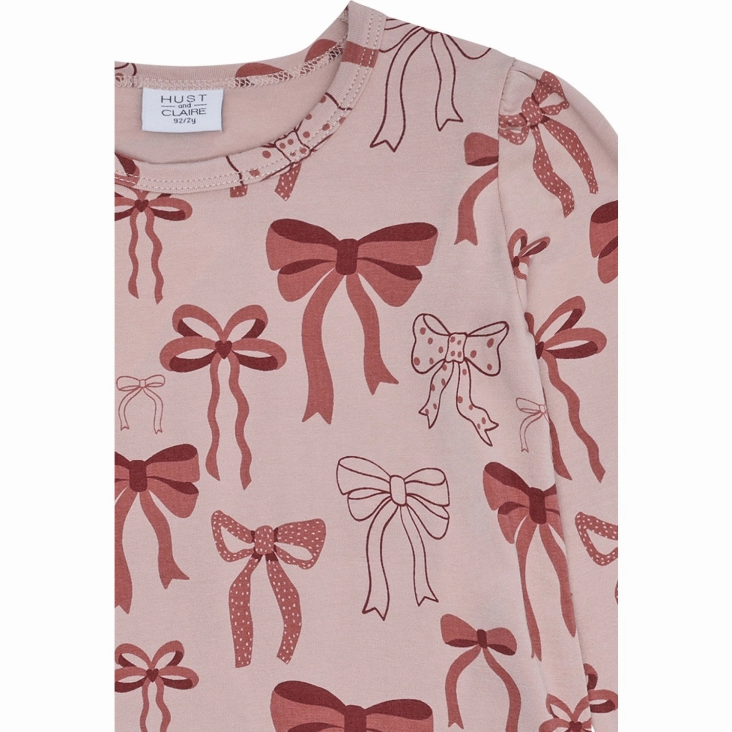 Hust & Claire Adobe Rose Alma Bows Tailored Fit Cuffed hem