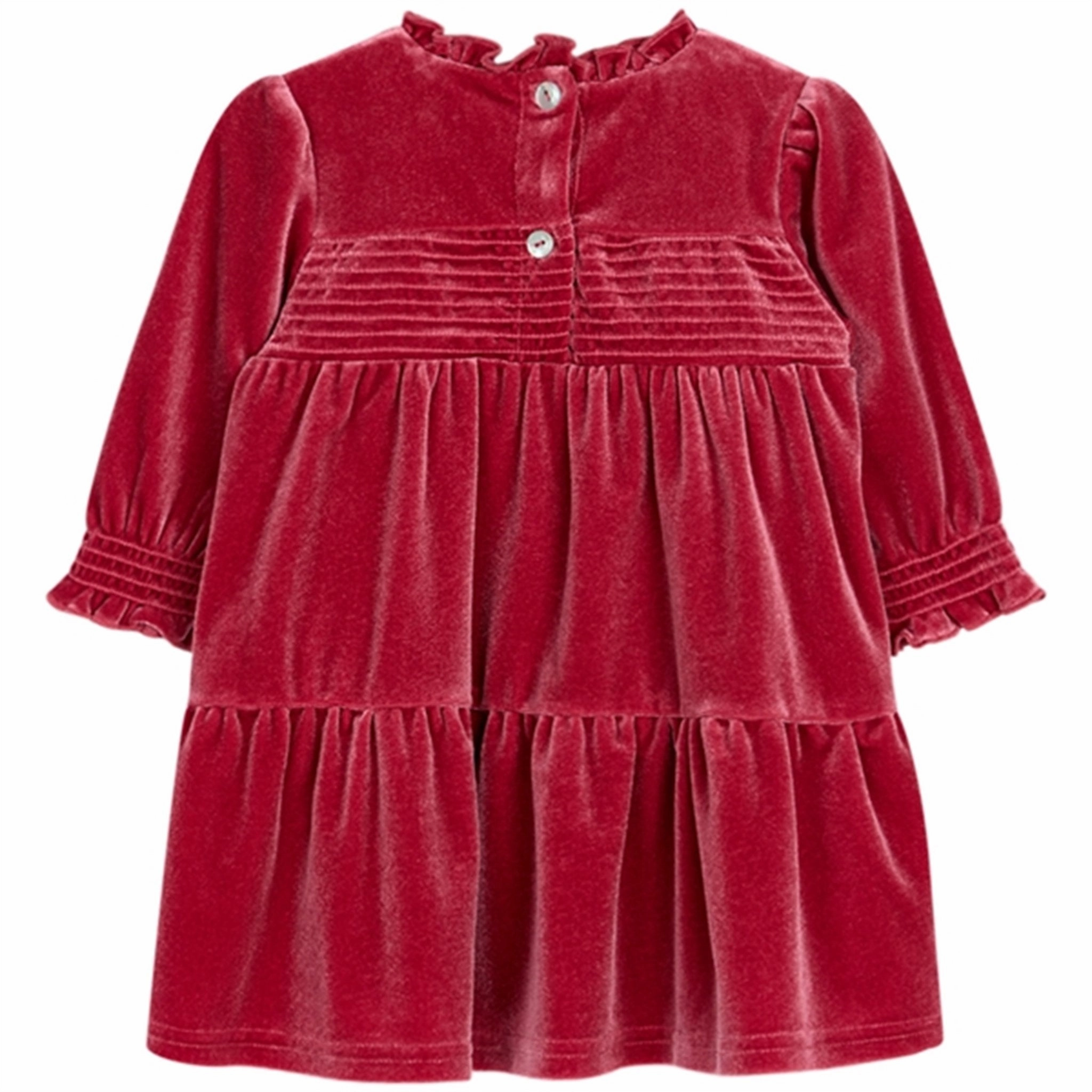 Curve Friendly Warm Soft Hust & Claire Baby Teaberry Kis Dress