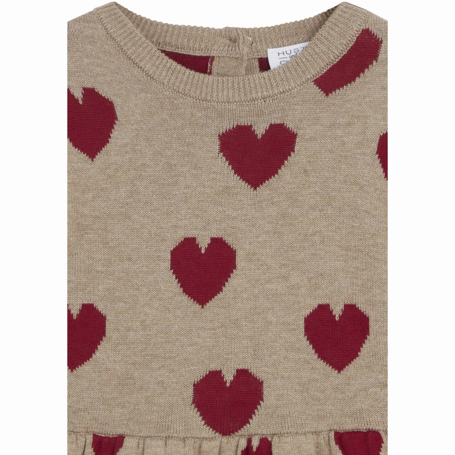 Printed-Fabric Bright Bloom Hust & Claire Biscuit Melange Karina Dress