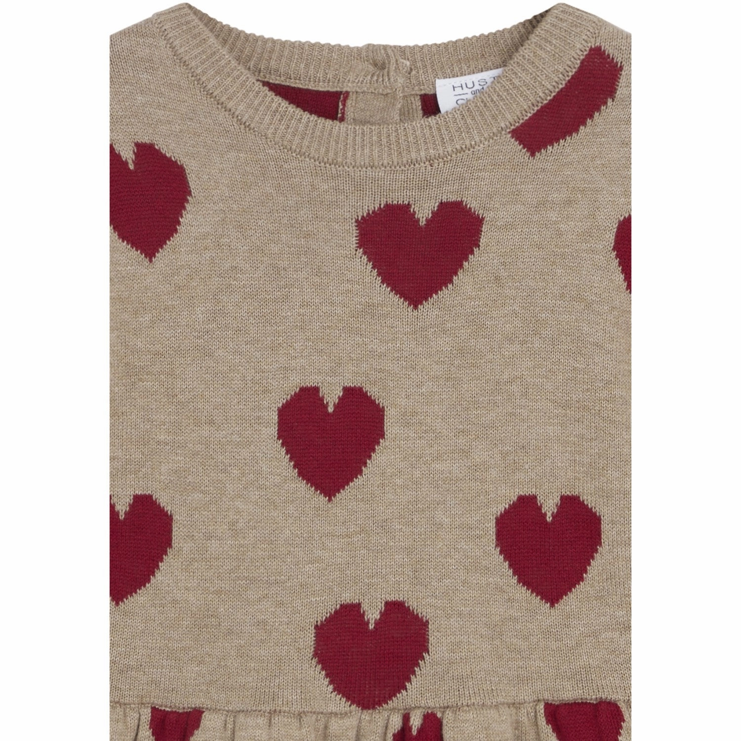 Boat-Neck Euro Touch Hust & Claire Biscuit Melange Karina Dress