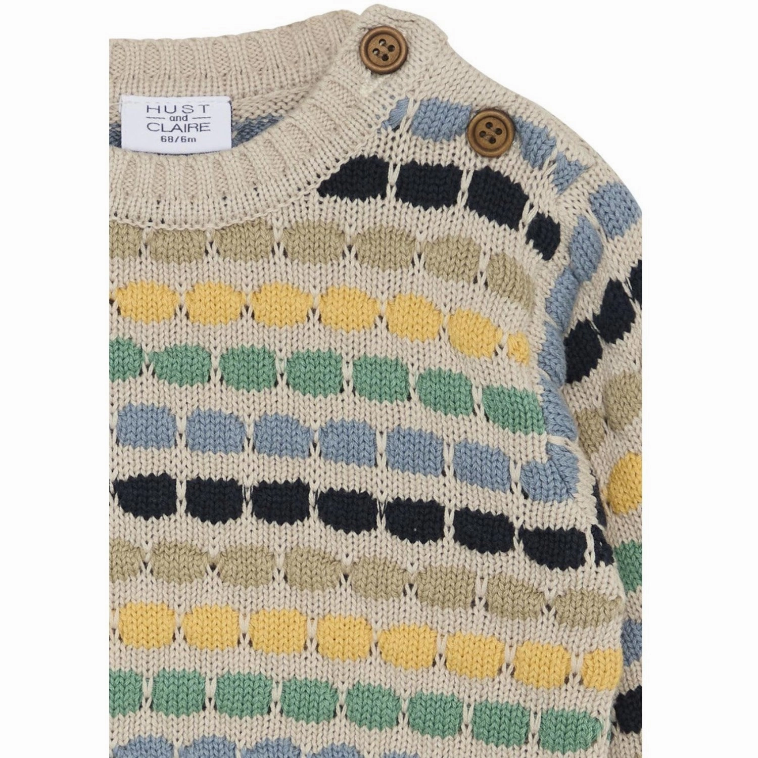 Gradient effect Comfortable Fabric Hust & Claire French Oak Pilou Pullover