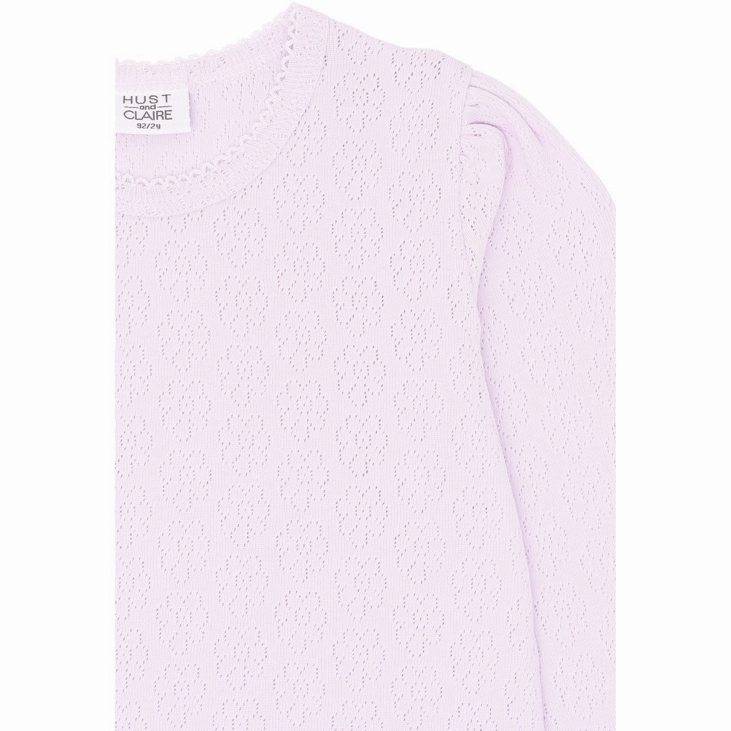 Tagless label Yoke Design Hust & Claire Lavender Alma Blouse