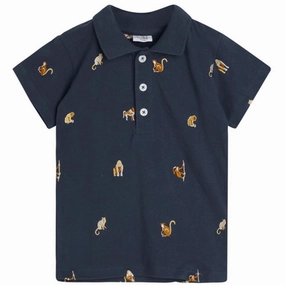 Hust & Claire Mini Adrian Poloshirt Blue Moon Classic Collar