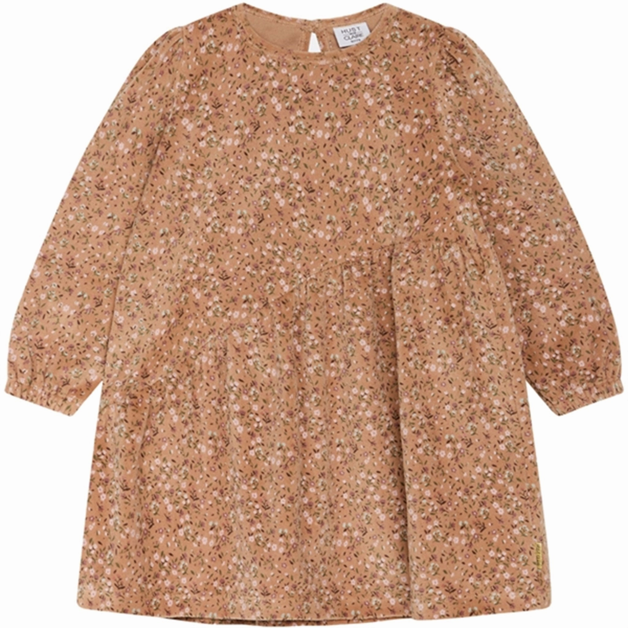 Flared-Hem Elastic-Cuff Hust & Claire Mini Caf?? Rose Kathia Dress