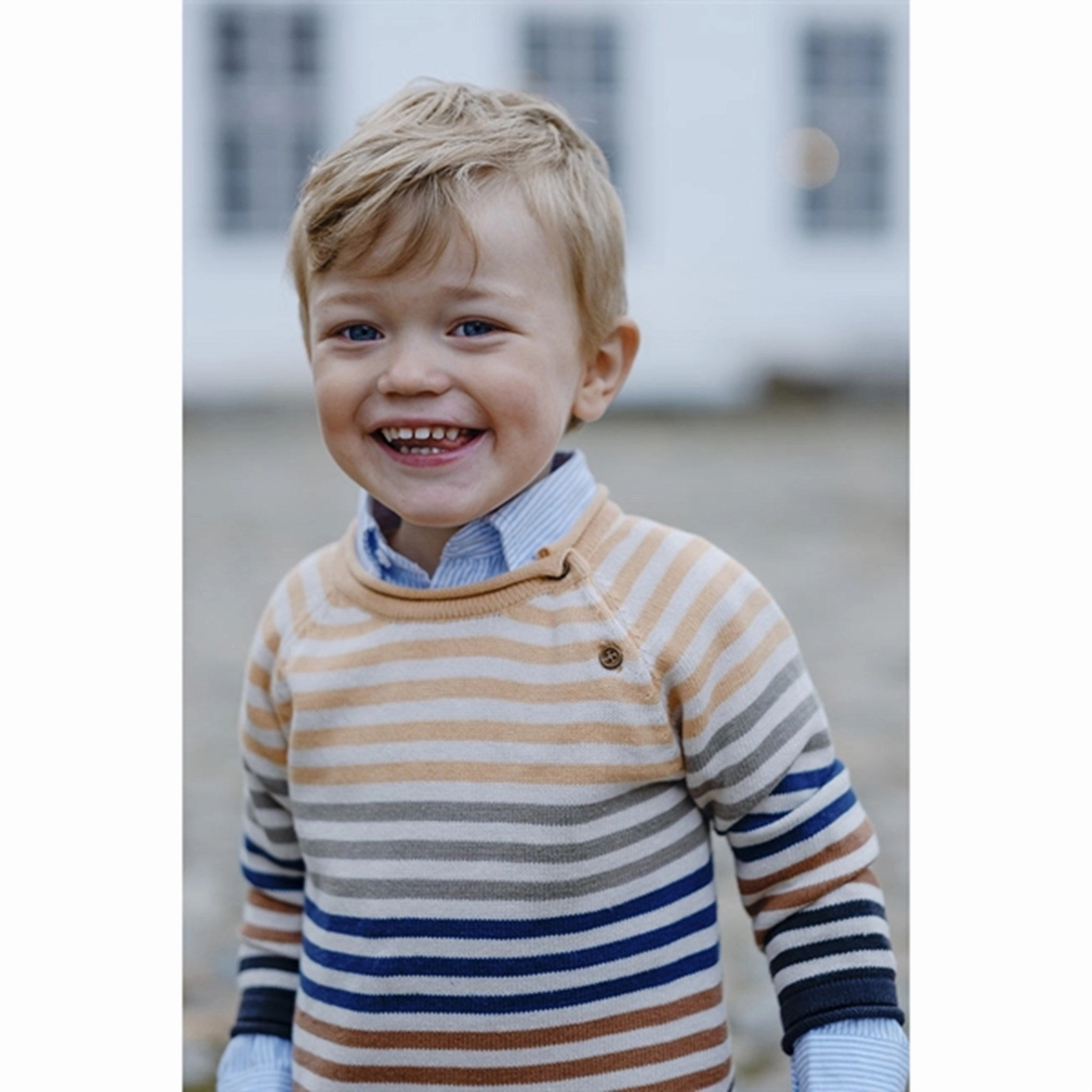 Hust & Claire Mini Light Blue Ruben Skjorte Recycled Polyester Blend