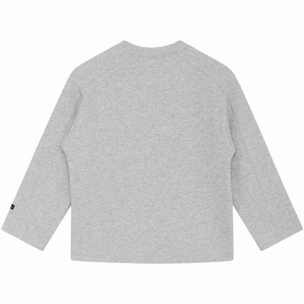 Hust & Claire Mini Pearl Grey Melange Amund Blouse Checkered Style All Purpose Weave Design