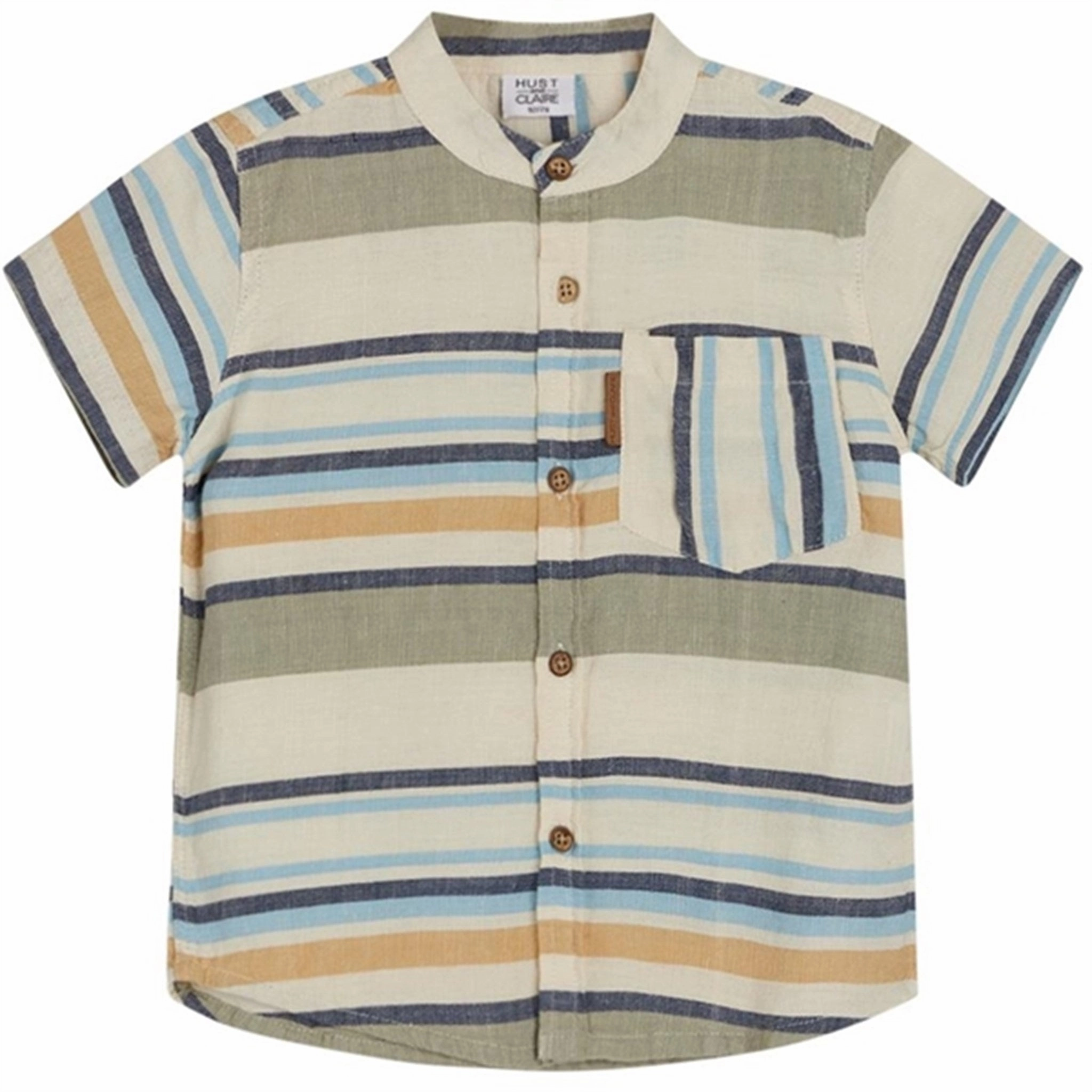 Hust & Claire Mini Reik Shirt Seagrass Streetwear Soft Collar Design