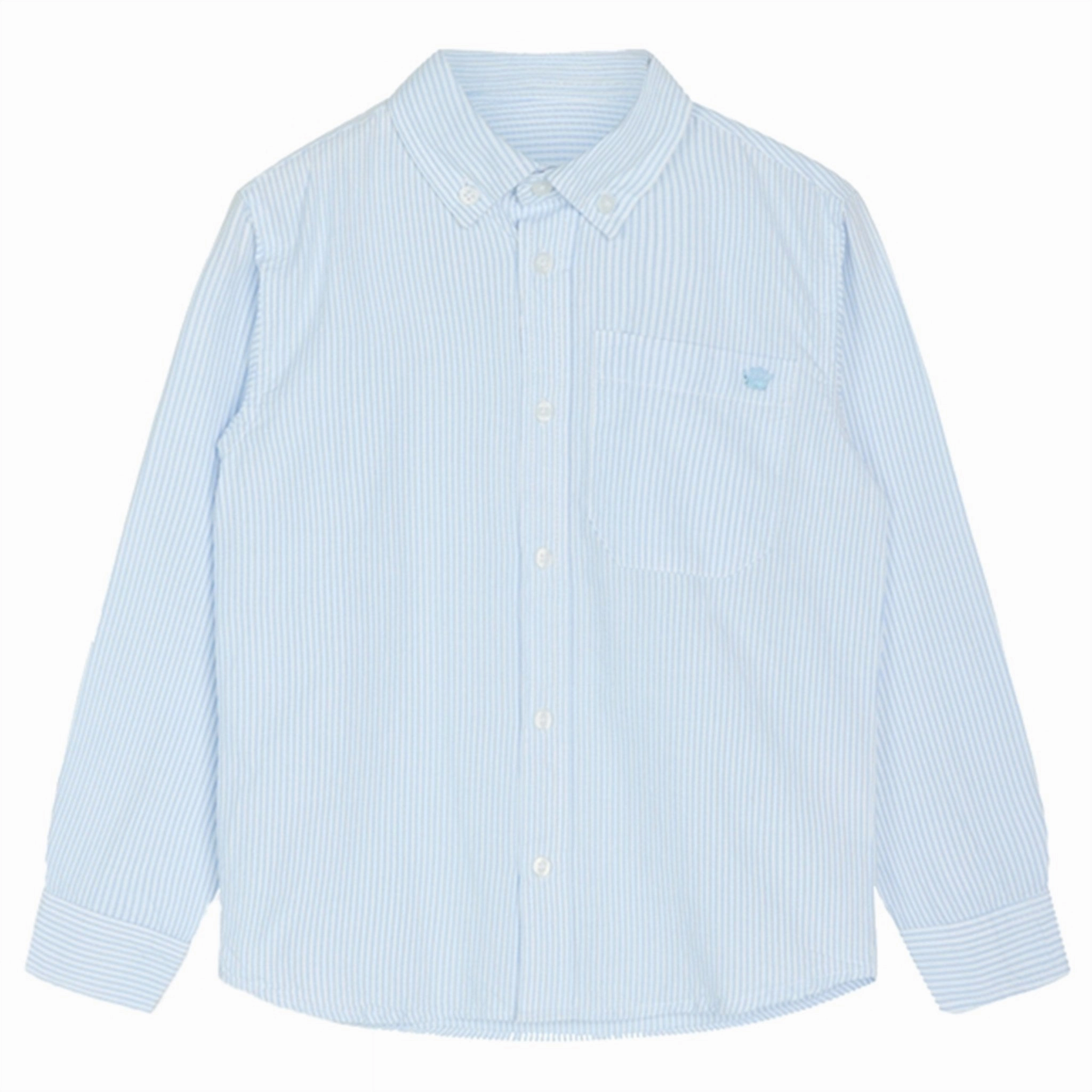 Refined Aesthetic Embroidered Detail Hust & Claire Mini Ruben Shirt Light Blue NOOS
