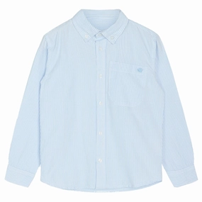 Refined Aesthetic Embroidered Detail Hust & Claire Mini Ruben Shirt Light Blue NOOS