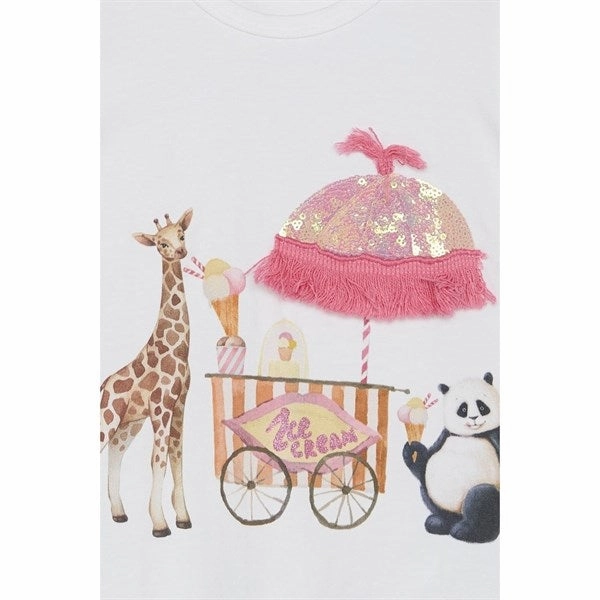 Hust & Claire Mini White Ayla T-shirt Chilly Day Wear Set In Sleeve