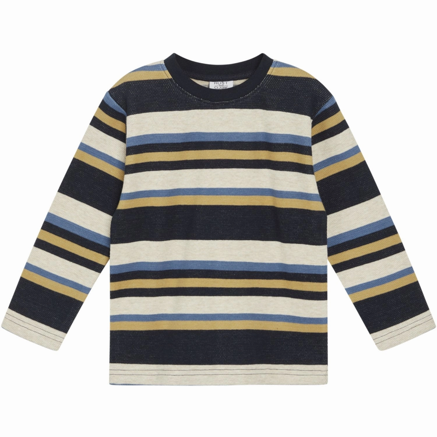 Hust & Claire Navy Mini Anton Blouse Soft Stretch Collar Advanced Moisture Management