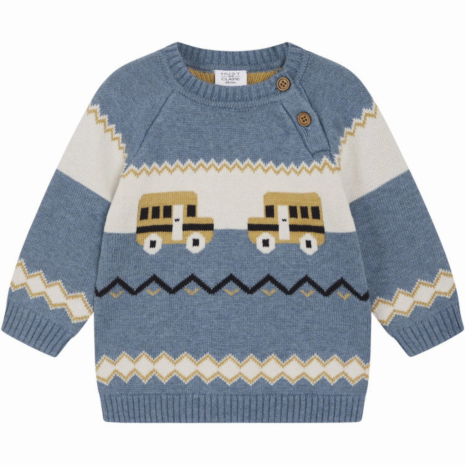 Hust & Claire Ocean Melange Baby Palle Pullover Quick Release Placket