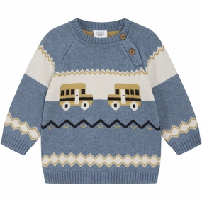 Hust & Claire Ocean Melange Baby Palle Pullover Quick Release Placket