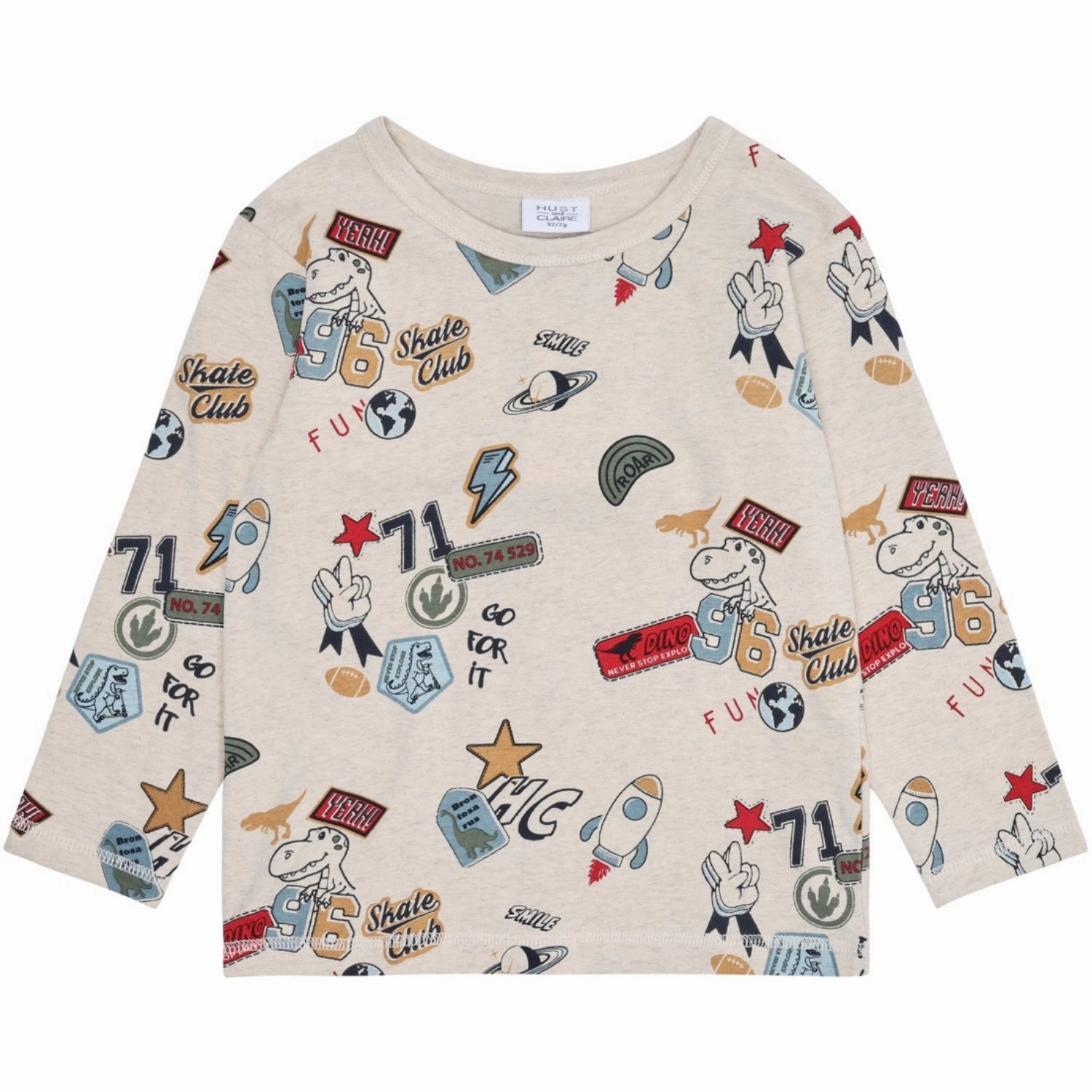 Hust & Claire Wheat Melange Anton Badges Neutral Tones