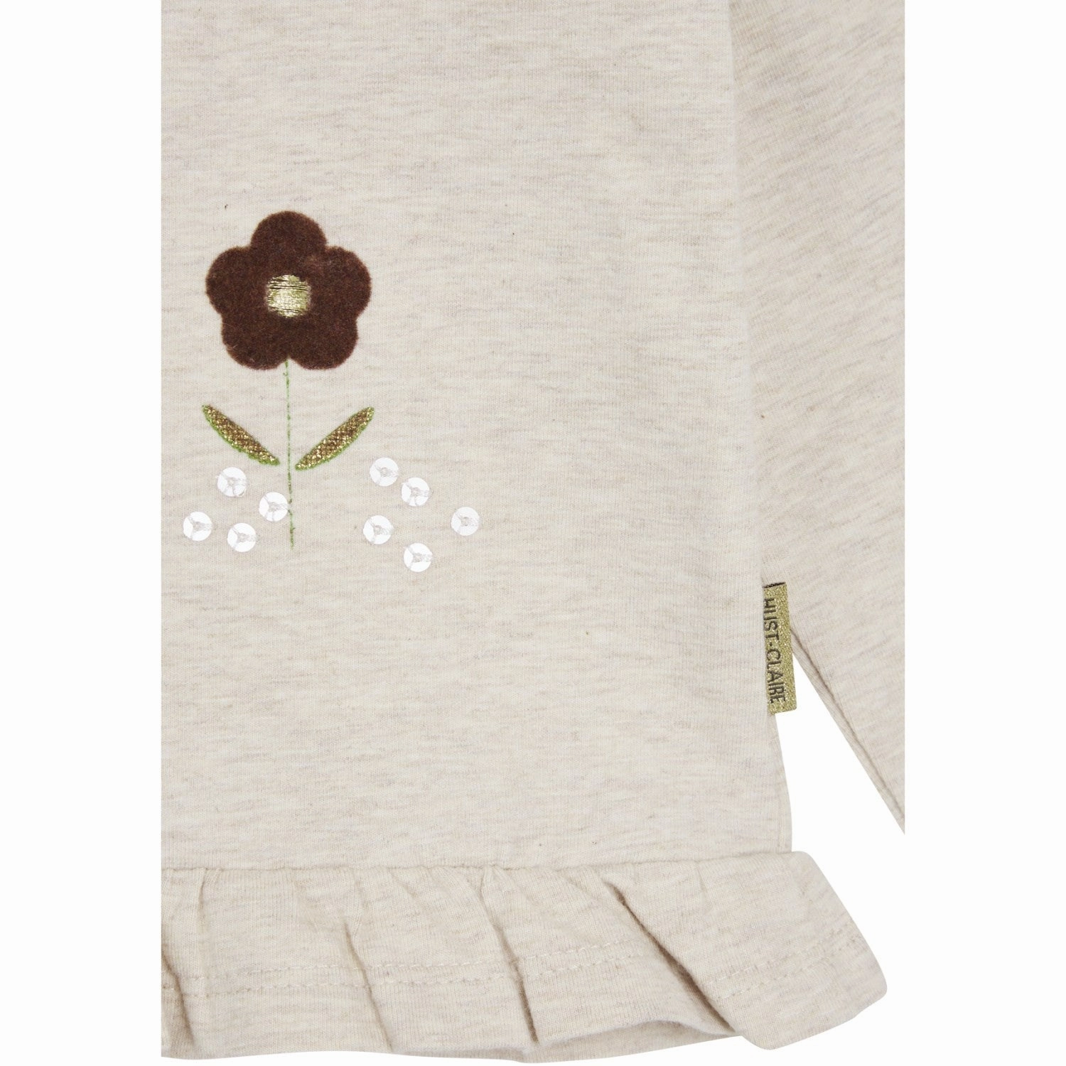 Hust & Claire Wheat Melange Mini Ajna Blouse Subtle patterns