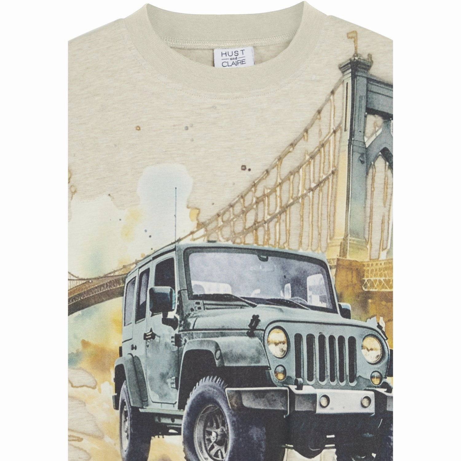 No Slip Shoulder Grips Hust & Claire Wheat Melange Mini Anton Blouse