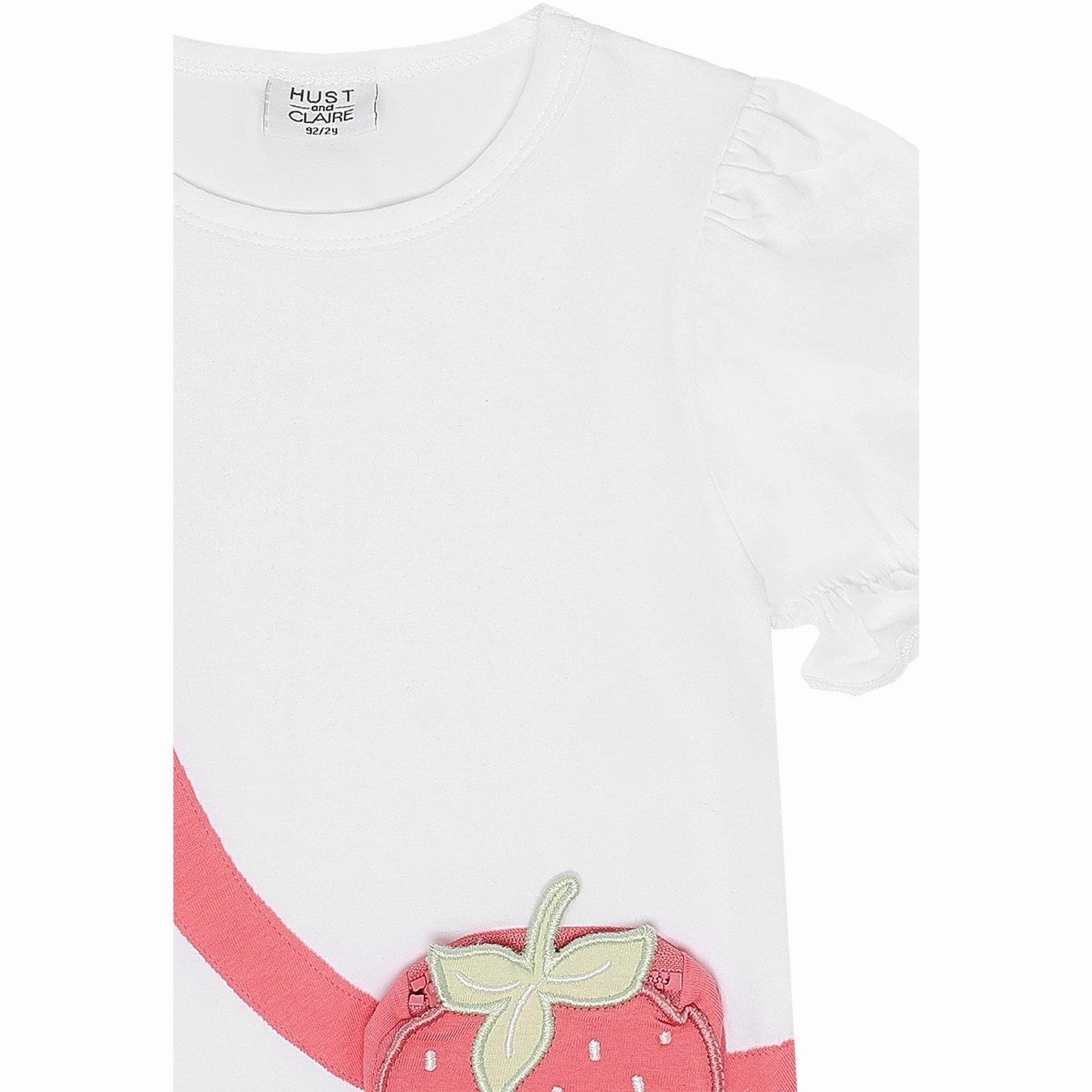 Hust & Claire White Alma T-shirt Athletic Wear Raw Hem Finish