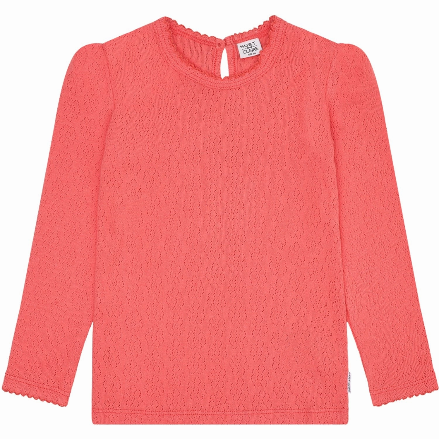 Hust & Claire Wild Coral Alma Blouse Statement Piece Quick Release Cuffs