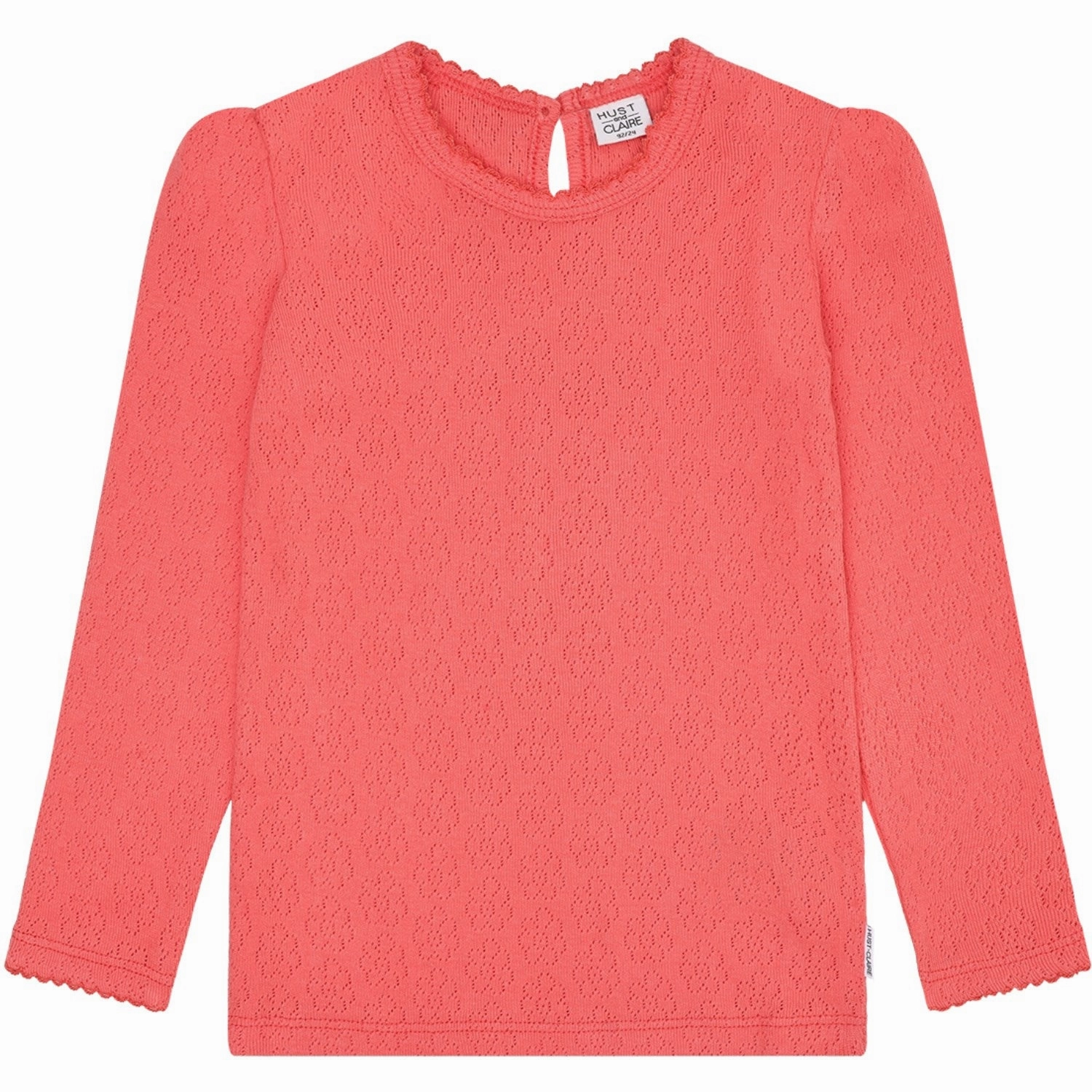 Breathable Cotton Everyday Outfit Hust & Claire Wild Coral Alma Blouse