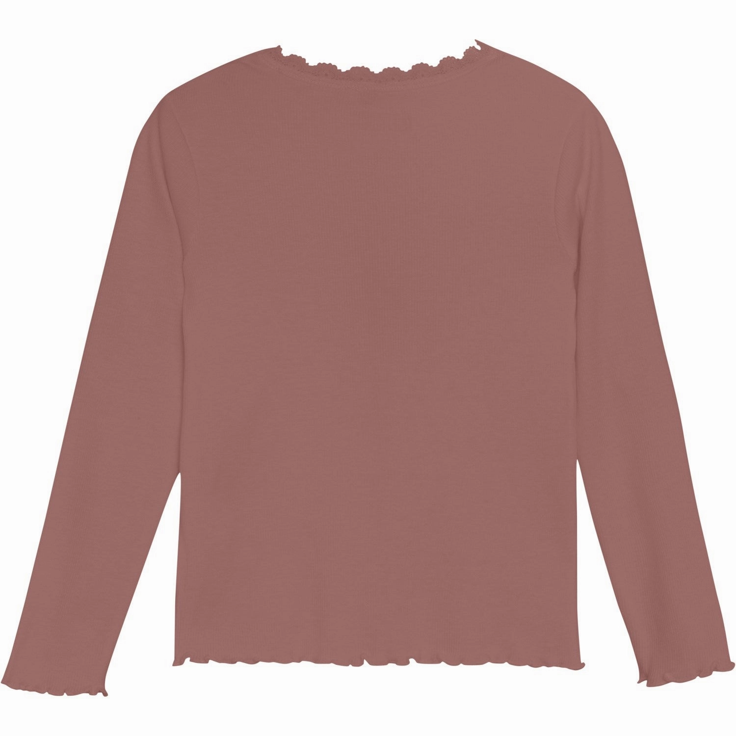 High Neck Fitted Design Huttelihut Burlwood Blouse Rib