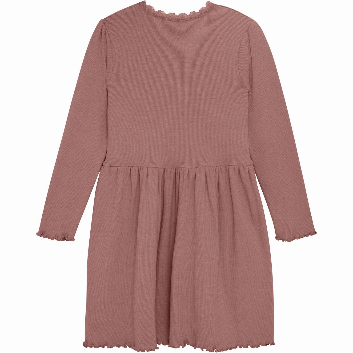 Huttelihut Burlwood Dress Ls Rib Casual Chic Wear Classic Tailoring