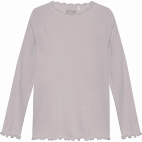 Huttelihut Cloud Gray Blouse Rib Reinforced Elbow Patches Holiday Outfit