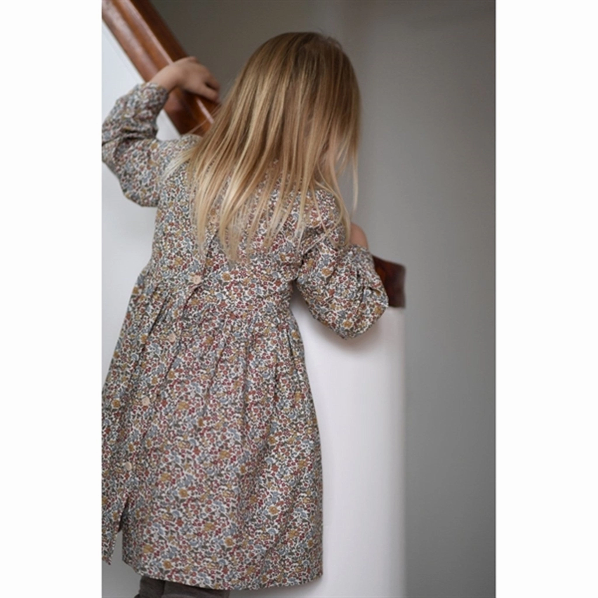 Refined Mood Smart Cut Huttelihut Dress LS Made w. Liberty Fabric Kaylie Ocean