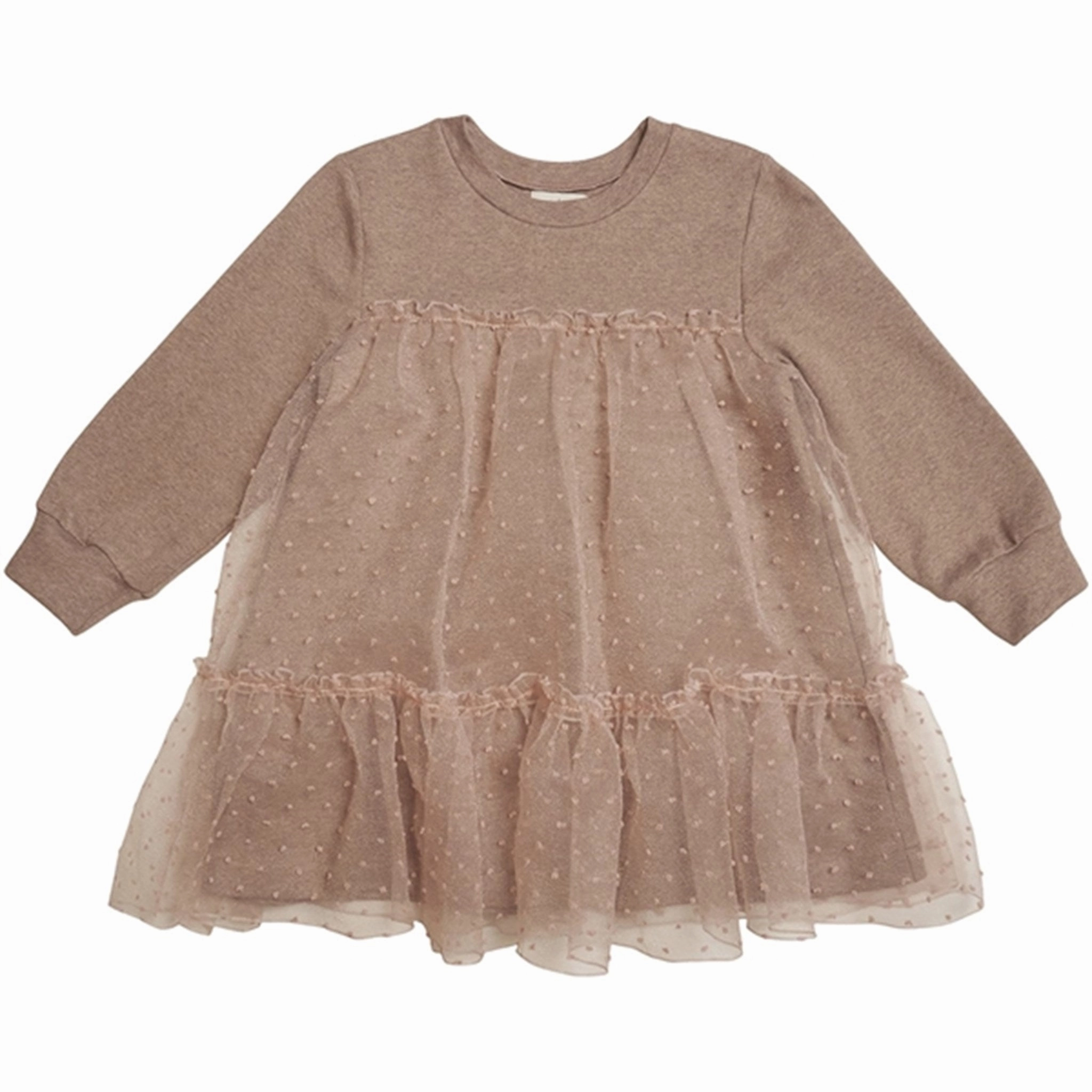 Huttelihut Parti Dress Ash Rose Cinched-Waist Layered Texture