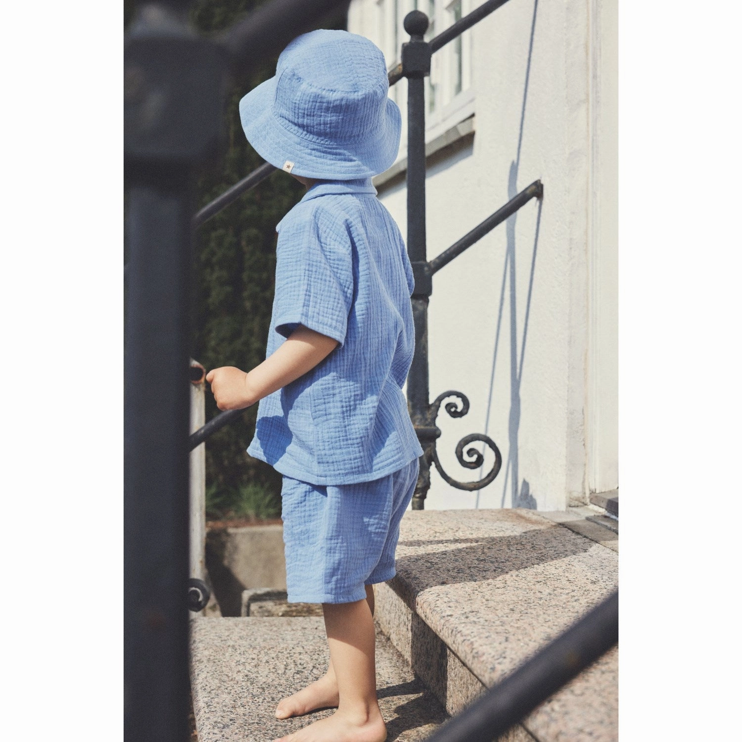 Huttelihut Quiet Harbor Shirt Muslin Monochrome Palette Subtle pattern