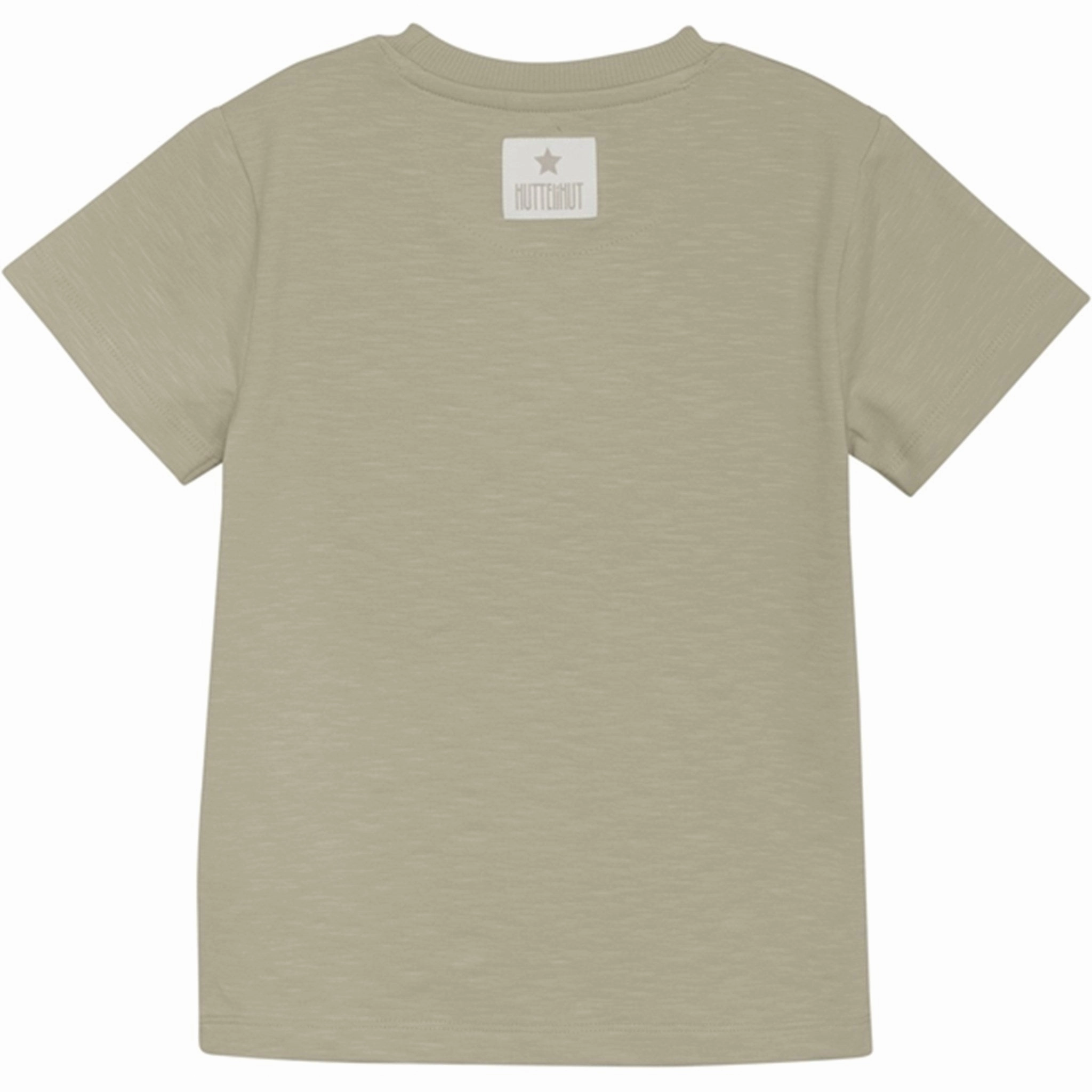 Flexible Neckline Huttelihut Solid Silver Sage T-Shirt