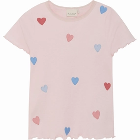 Playful Prints Minymo Pink Dogwood T-Shirt Rib