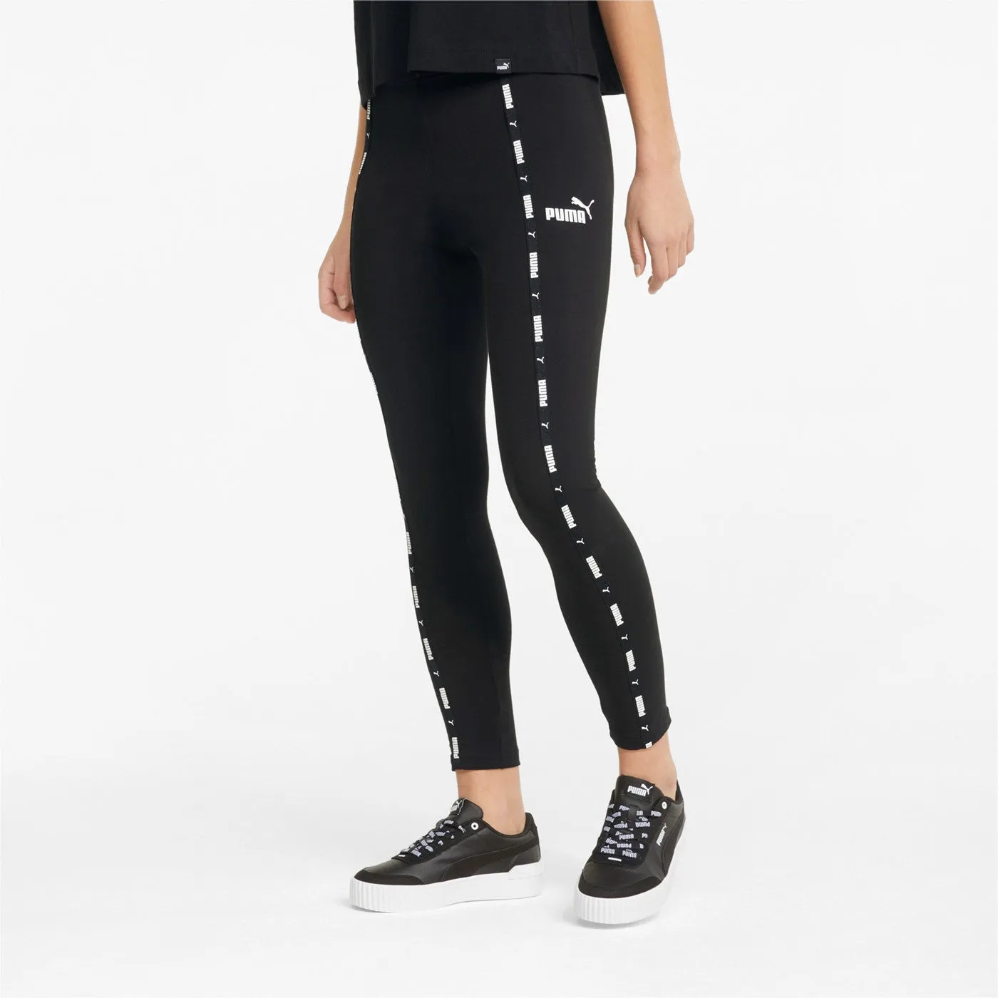 Ripstop Reinforcement Comfy Look Puma Power Tape Leggings 849102 01 black